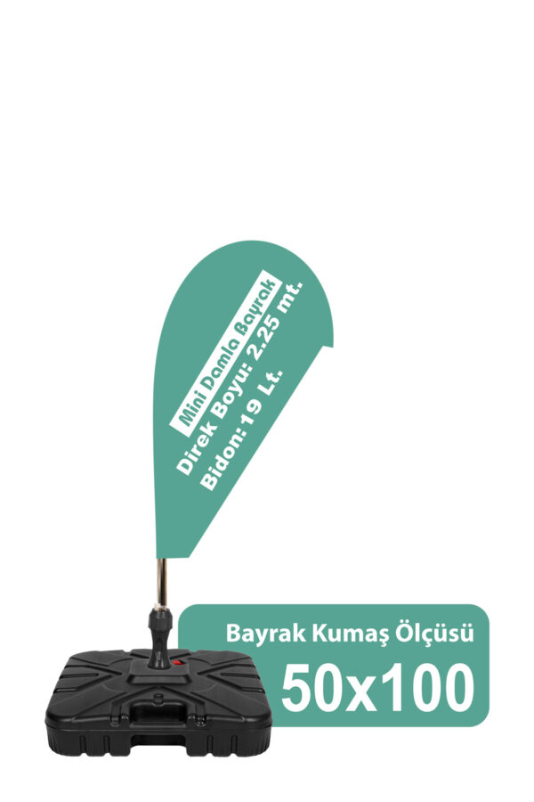 Mini-Küçük-Orta-Büyük Boy Damla Bayrak