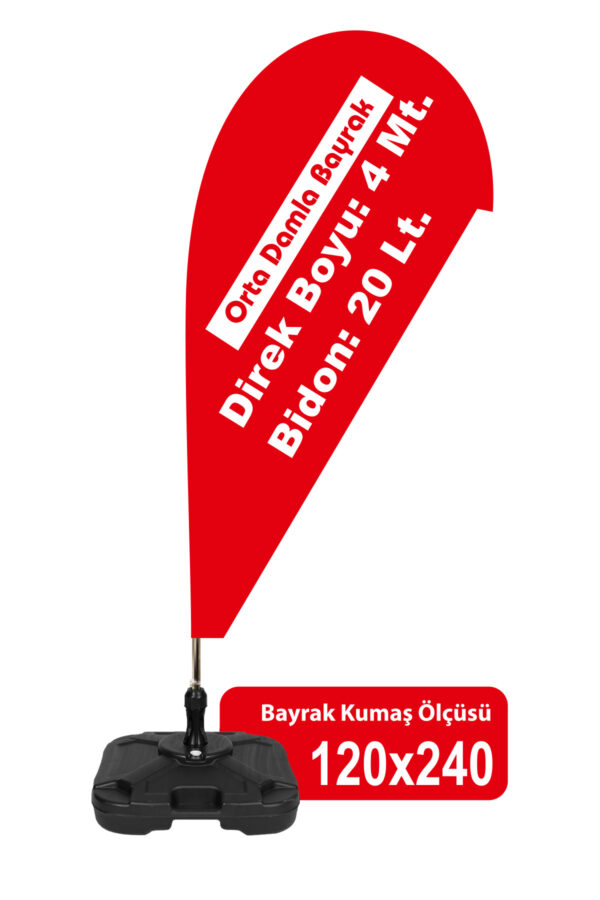 Mini-Küçük-Orta-Büyük Boy Damla Bayrak - Image 6