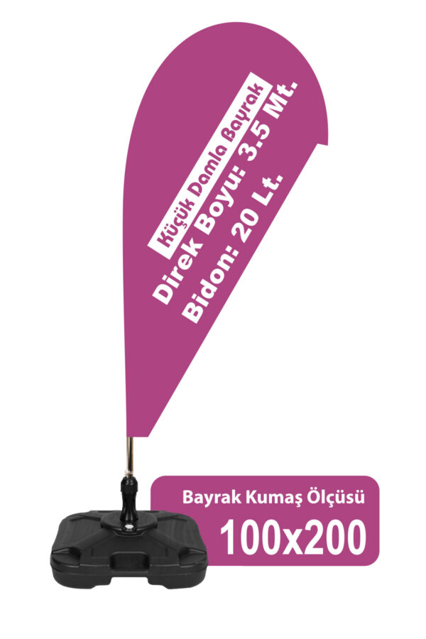 Mini-Küçük-Orta-Büyük Boy Damla Bayrak - Image 2